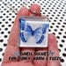 CLEARANCE SALE Blue Butterfly Glass Tile Pendant Summer Spring Jewelry Easter Nature Handmade
