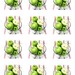 Green Apple Smelly Stickers 2 Sheets of 8 ( 16 Stickers )