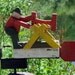 Early 1900's Antique Folk Art Whirligig of Man Sawing Wood