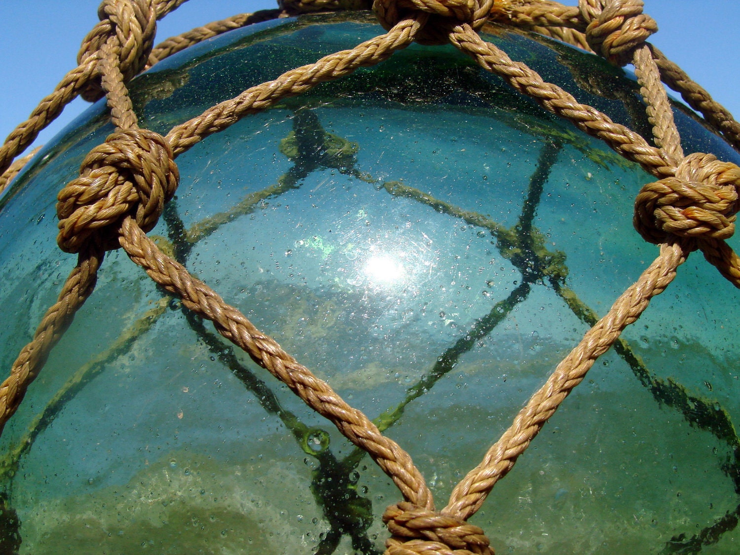 SUMMER SALE 33'' Antique Japanese Blown Glass Buoy-Float