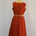Large Vintage Dress 1970s Rust Sleeveless Layering Piece