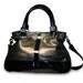Black Two Tone Leather Mini Satchel Ready to Ship
