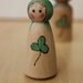 SALE-Nature's Leprechaun and Leprechaun Maiden - Natural Wooden Toy - Set of 2