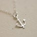 Sterling silver anchor necklace - nautical - simple dainty jewelry