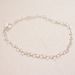 Petite hearts string sterling silver bracelet - delicate dainty jewelry - valentine's day jewelry