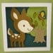 Baby room, Nursery wall art, Decor Art for Kids, deer...blue