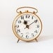 Gorgeous Mustard Russian Jantaz Clock - vintage alarm clock in working order