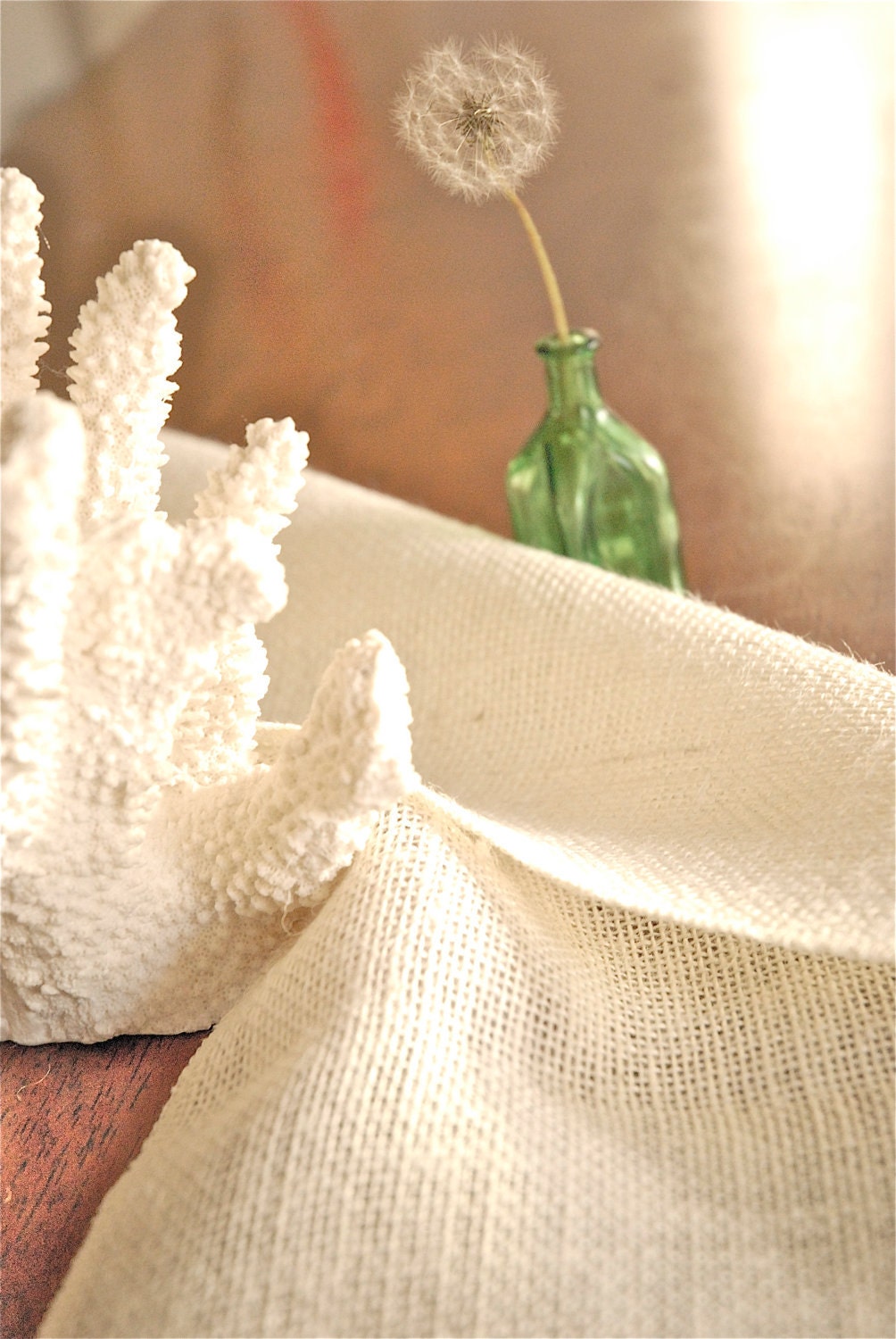 Rustic, Beach, Shabby Chic - Set of 10 Ivory Burlap Runners 12x108"