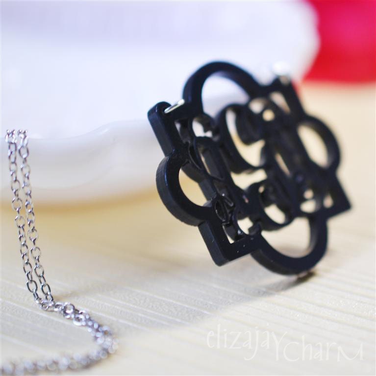 Marrakesh monogram acrylic necklace (an original ElizaJayCharm design)