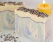 Goat Milk Soap "Peaceful Easy Feeling" - Organic Shea Butter Lavender Patchouli Ylang Ylang - Cold Process Artisan Soap