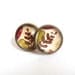 Floral stud earrings botanical earring studs