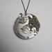 Stone pendant, steampunk necklace, steampunk jewelry, artistic jewellery - stone, antique watch parts, silver - Col.1, Necklace 11