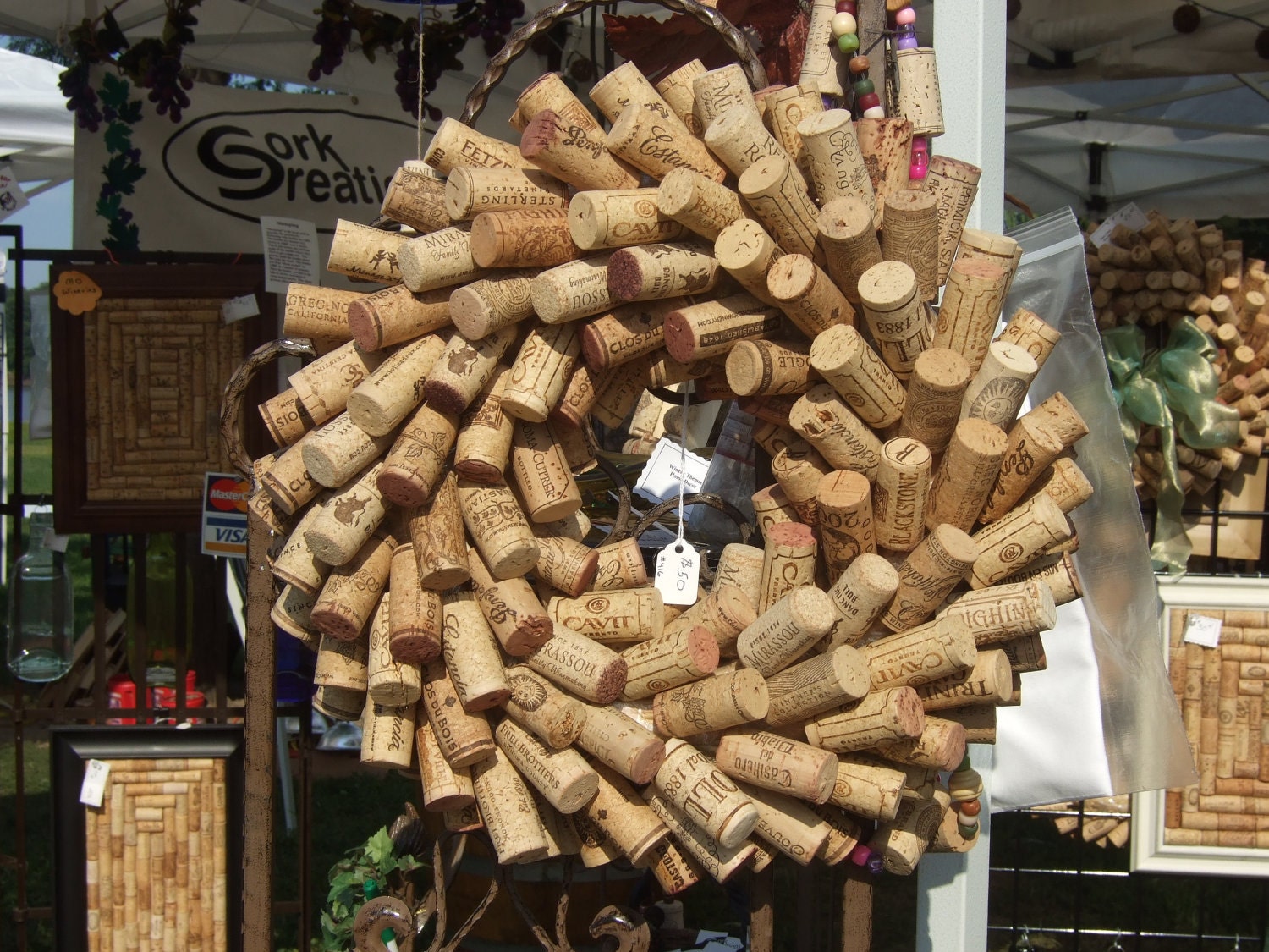 Wine Cork Wreath 12"