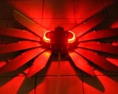Mechanical Wings - Pull Cord Version in Gold with Red LED Light Effects