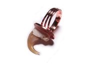 Real Claw Ring Bobcat Claw Ring Adjustable Copper Ring Base Animal Claw Jewelry