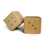 Wooden Dice - Big and Chunky Sized - One Pair of Dice