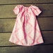 Pink damask Hand Smocked peasant dress size newborn 0-3 3-6 6-12 months 2t coming home outfit