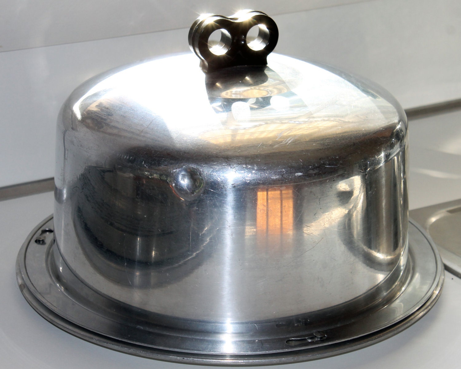 Vintage Regal Aluminum Cake Carrier Holder 1950s by whitepicket