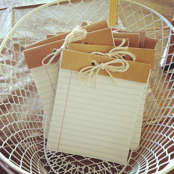 Mini Handmade Recycled Jotter Notepad with Magnet