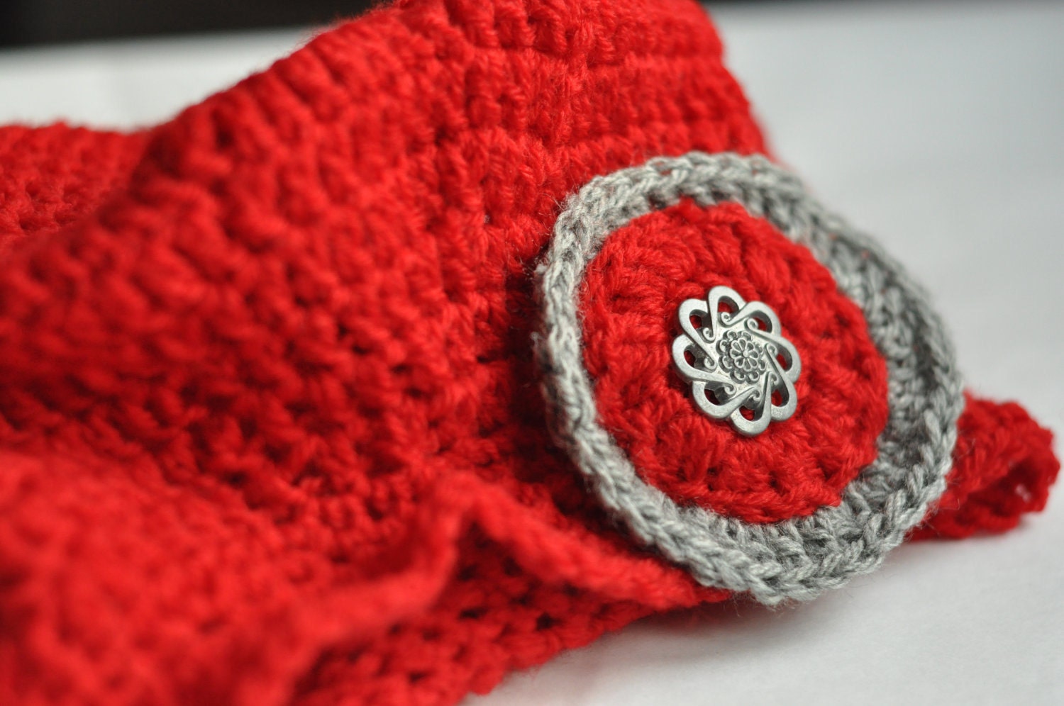 Soft Wool Yarn Handmade Crochet Beret with Flower decoration- Made to order - Choose your colour