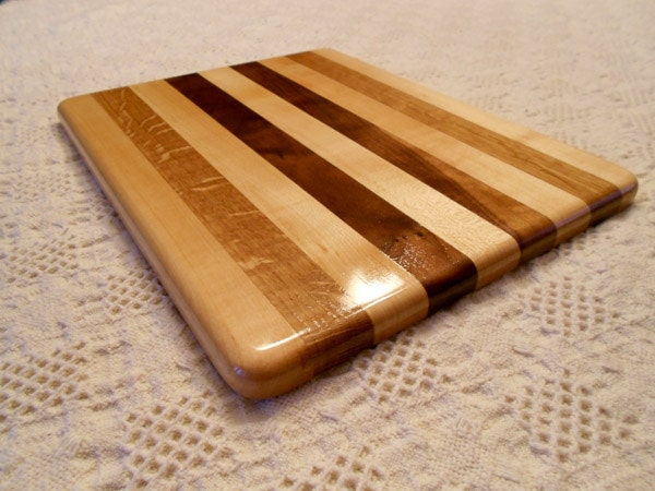 Cutting Board - Handmade Wood Walnut, Maple & White Oak