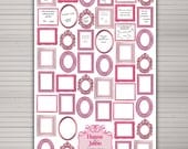 PRINTABLE alternative Guest Book. Frames for Guests wishes and signatures.