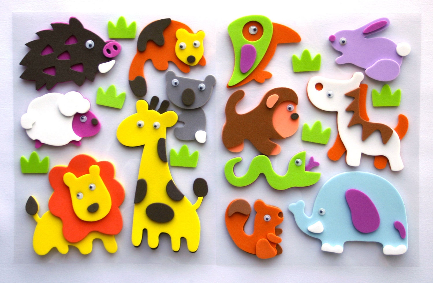 Foam Animal Stickers for Scrapbooking Cardmaking by HandyScraps