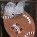 Wooden Mississippi State Football Door Hanger