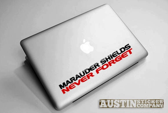 Mass Effect Marauder Shields Never Forget Vinyl Decal