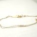 Tiny beaded swarovski bracelet - crystal beads on gold filled - dainty delicate jewelry