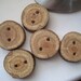 Rustc White Oak Wooden Buttons Tree Branch Slice Knitting Supplies or Journal, Tote, Bag Crochet Project - Set of 5