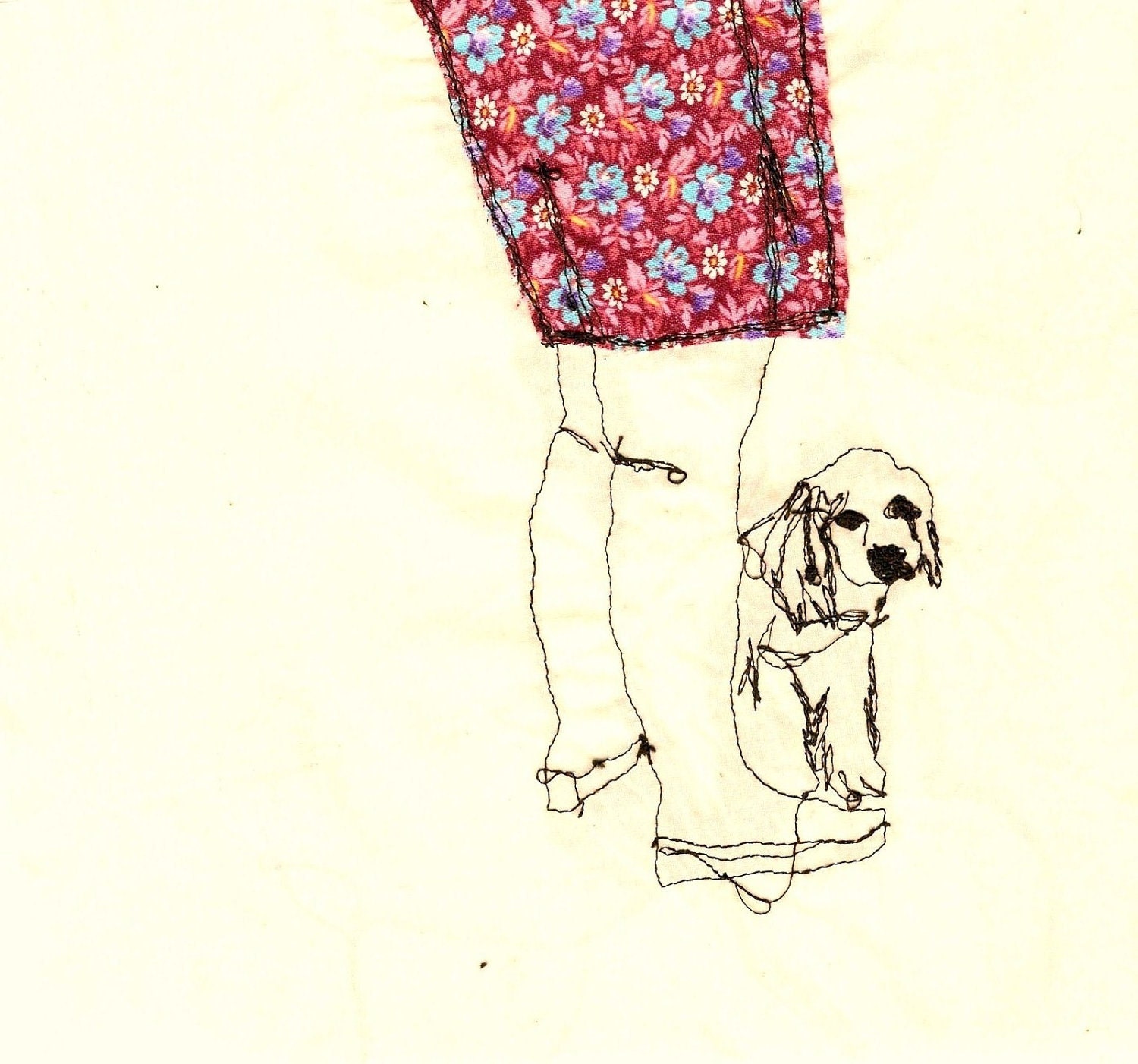 Print of an embroidered illustration by Sarah Walton