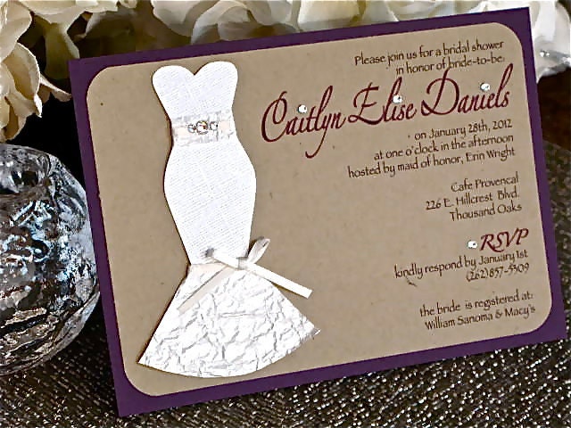 Bridal Shower Invitations "The Dress'