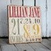 Birth Announcement- distressed home decor, wall art, nursery, playroom, children, painted wood sign