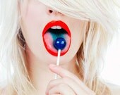 MISS LIBERTY /  platinum blue and red / Liberty inspired/ dip dye/  clip in wefts/ 4rth of July / (2) human hair extensions