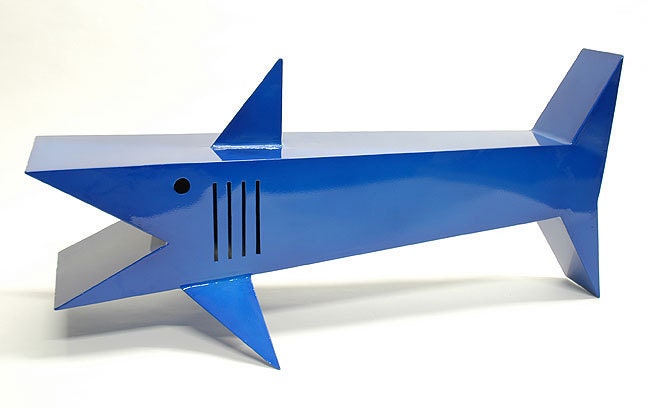 Shark Table modern stylized shark coffee table by sculptor Bruce Gray