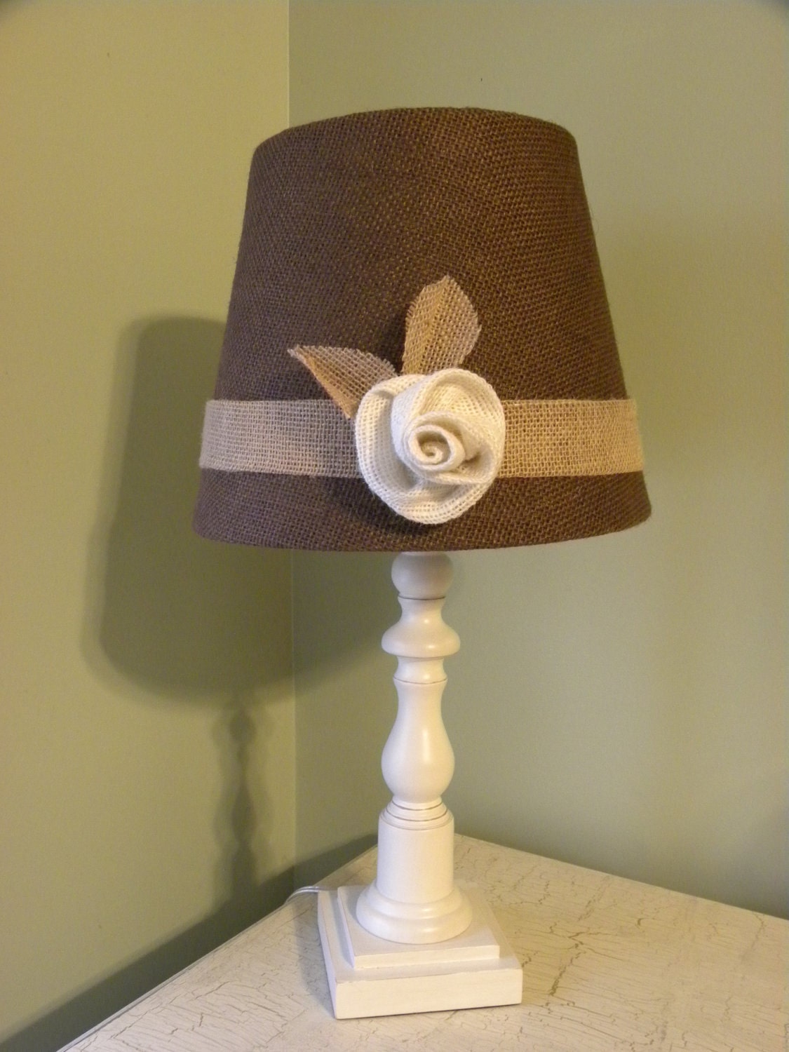 Chocolate Burlap Lamp Shade