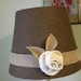 Chocolate Burlap Lamp Shade