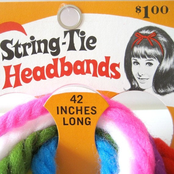Vintage 1960s String-Tie Headbands