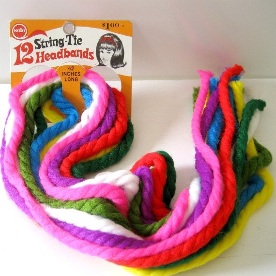 Vintage 1960s String-Tie Headbands