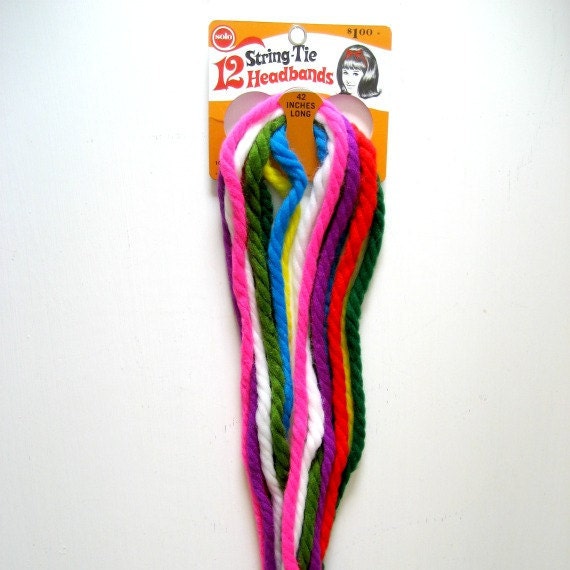 Vintage 1960s String-Tie Headbands