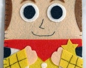 Toys Story collection Handmade Woody iphone, iphone 4S felt cell phone case (FREE SHIPPING)