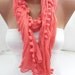 Hot Pink Pompom Shawl/Scarf - Headband Necklace