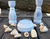 Wedding Unity Candle Holder Set Handmade Rustic Bridal Gift Shabby Chic Country Decoration Lighting & Candles