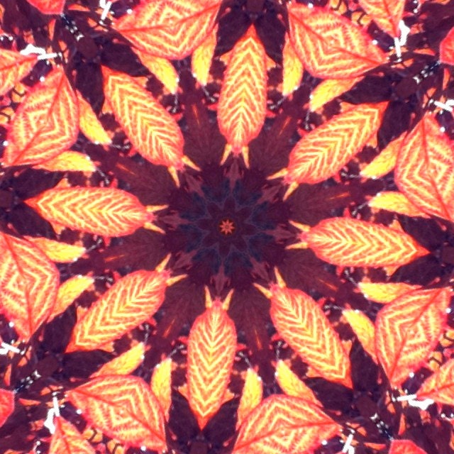 Mandala photo orange yellow abstract geometric design