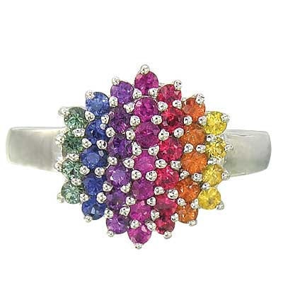 rainbow sapphire ring