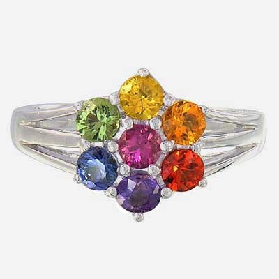 rainbow sapphire ring