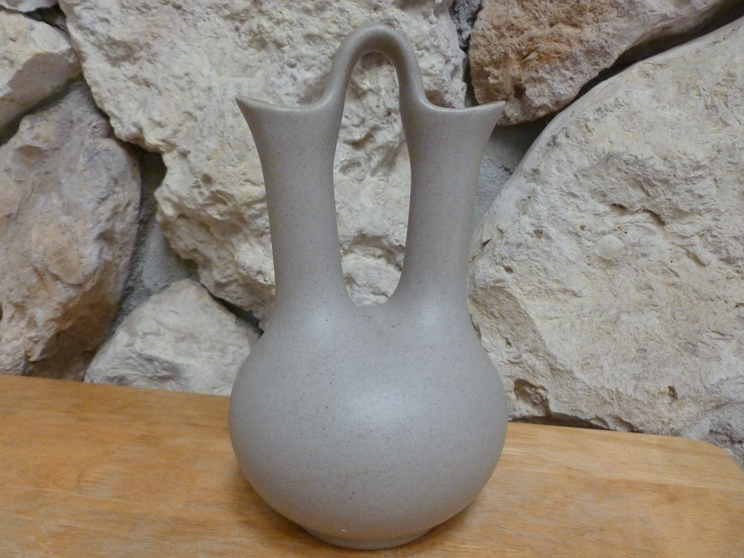 Vintage Pigeon Forge TN Pottery Double Wedding vase signed 8 inches pre-1957