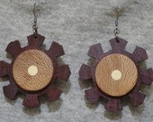 GEar HEads: Wooden Earrings from REused materials
