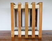 New Orleans Reclaimed Wood Backless Crate Planter White Spindles Organization